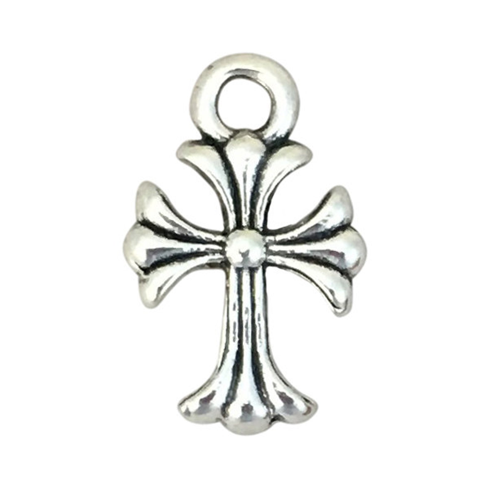 BULK 40 Small Cross Charm Silver by TIJC SP1356B Etsy