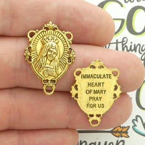 4 Immaculate Heart of Mary Gold Rosary Center by TIJC SP2238