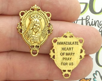 4 Immaculate Heart of Mary Gold Rosary Center by TIJC SP2238