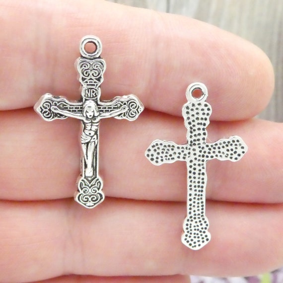 BULK 30 Silver Anchor Charm Pendant by TIJC SP1145B