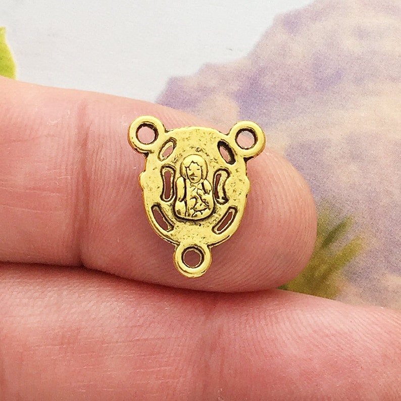 BULK 40 Virgin Mary Rosary Centerpieces Gold by TIJC SP1535B Etsy