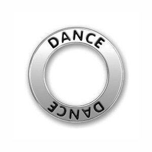 5 Silver Affirmation Ring Dance Charm 22mm by TIJC SP0565