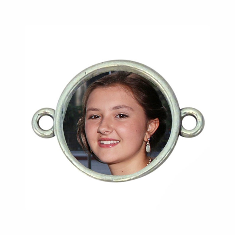 BULK 25 Silver Photo Charm Round by TIJC SP1215B