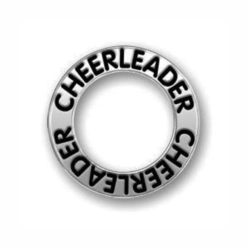 5 Affirmation Circle Cheerleader Charm by TIJC SP0562