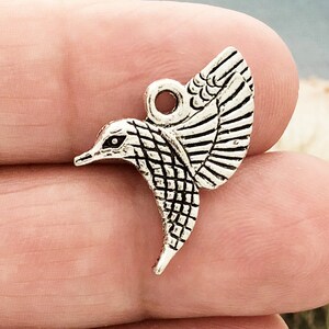 12 Hummingbird Charm Silver Small by TIJC SP0181