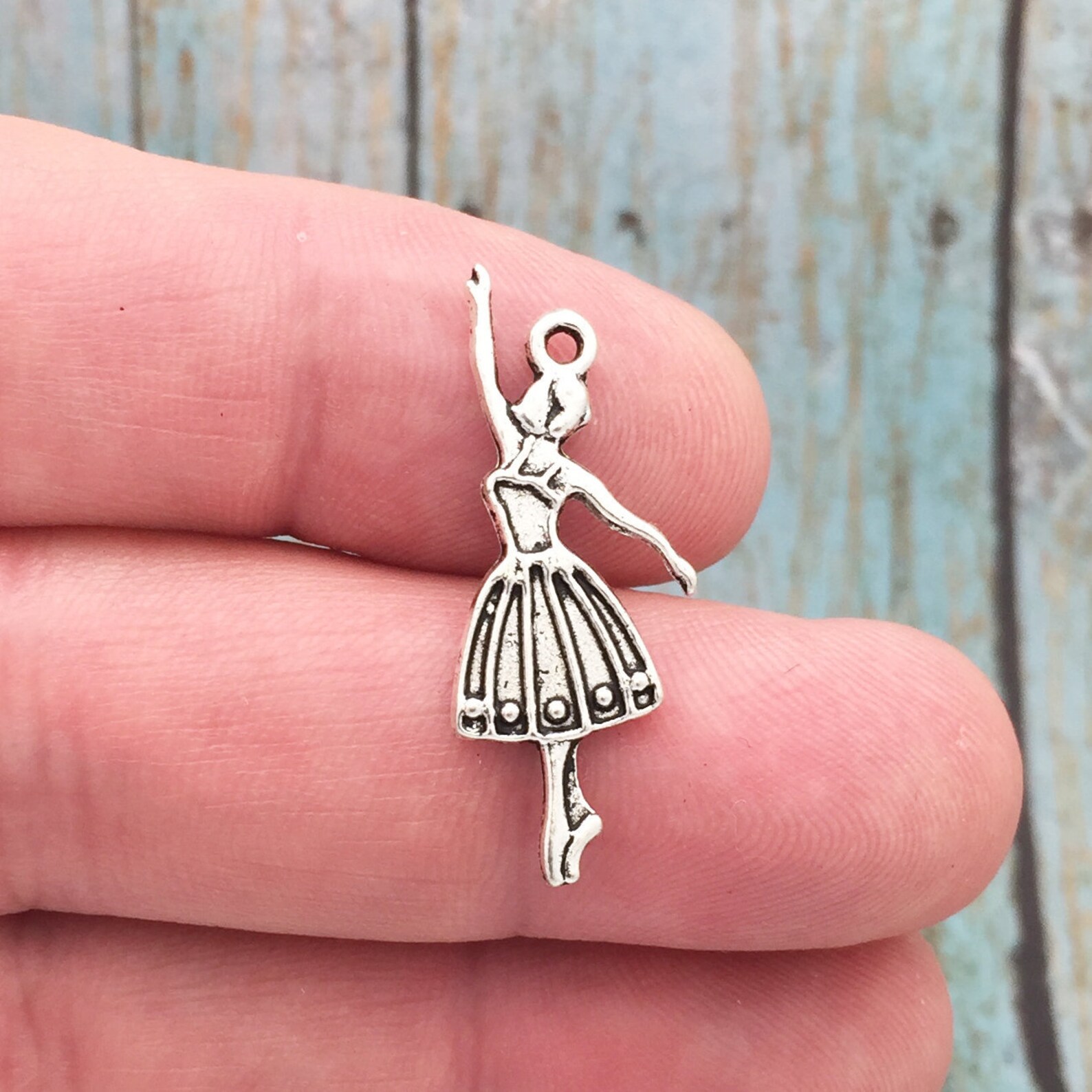 bulk 60 ballerina charm ballet silver by tijc sp1015b