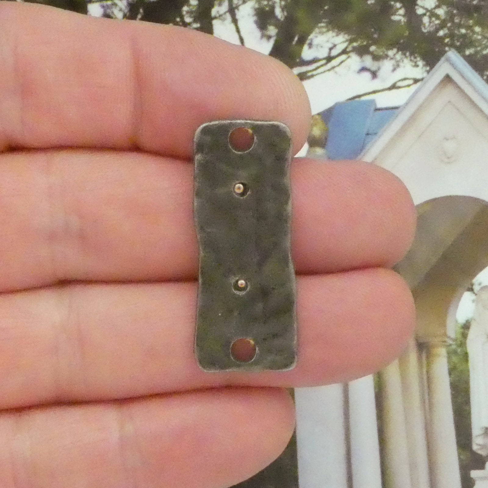 2 Hammered Cross Charm Gunmetal and Silver by TIJC SP2172 - Etsy
