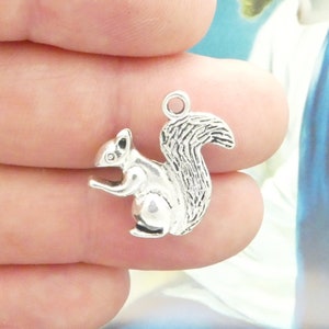 5 Squirrel Charm Silver by TIJC SP2029