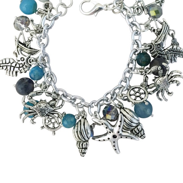 Ocean Charm Bracelet Silver by TIJC SPBR002