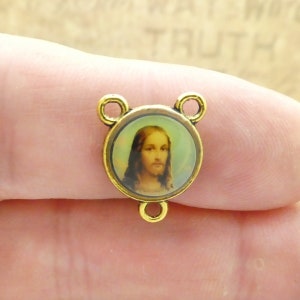 5 Gold Jesus Rosary Center by TIJC SP1920