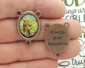 1 St Michael Rosary Centerpiece in Copper by TIJC SP2242