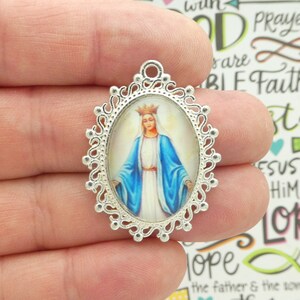 1 Our Lady of Grace Pendants Bulk in Silver by TIJC SP2120