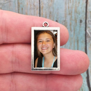 Bulk 12 Photo Charm Pendant Silver by TIJC SP0297B