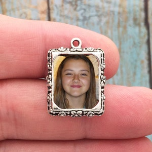 6 Photo Picture Charm Pendant Silver by TIJC SP0127
