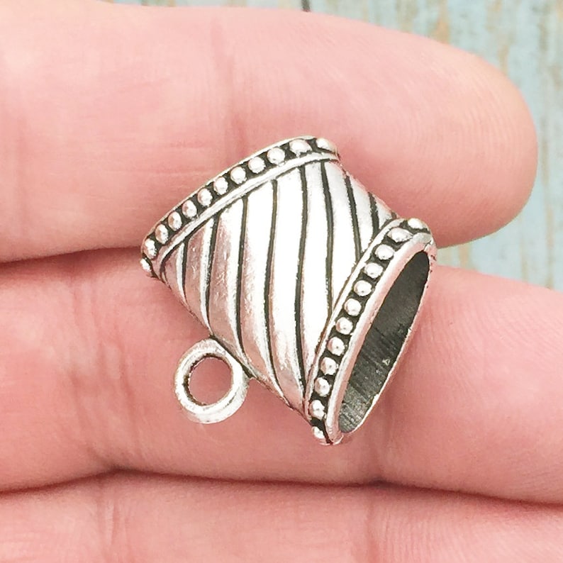 BULK 8 Large Bails for Pendants Silver by TIJC SP0852B Etsy Nederland