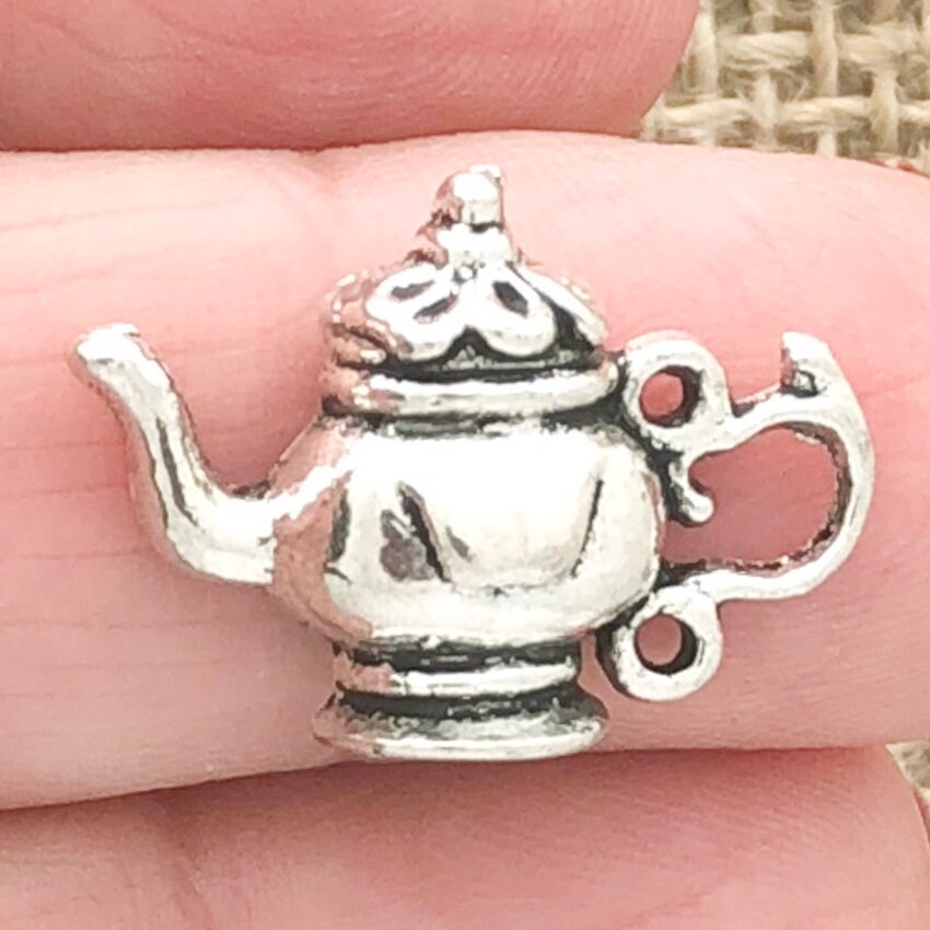 BULK 30 Silver Teapot Charm by TIJC SP0178B Etsy