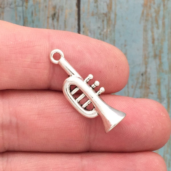 4 Trumpet Charm Silver by TIJC SP0764