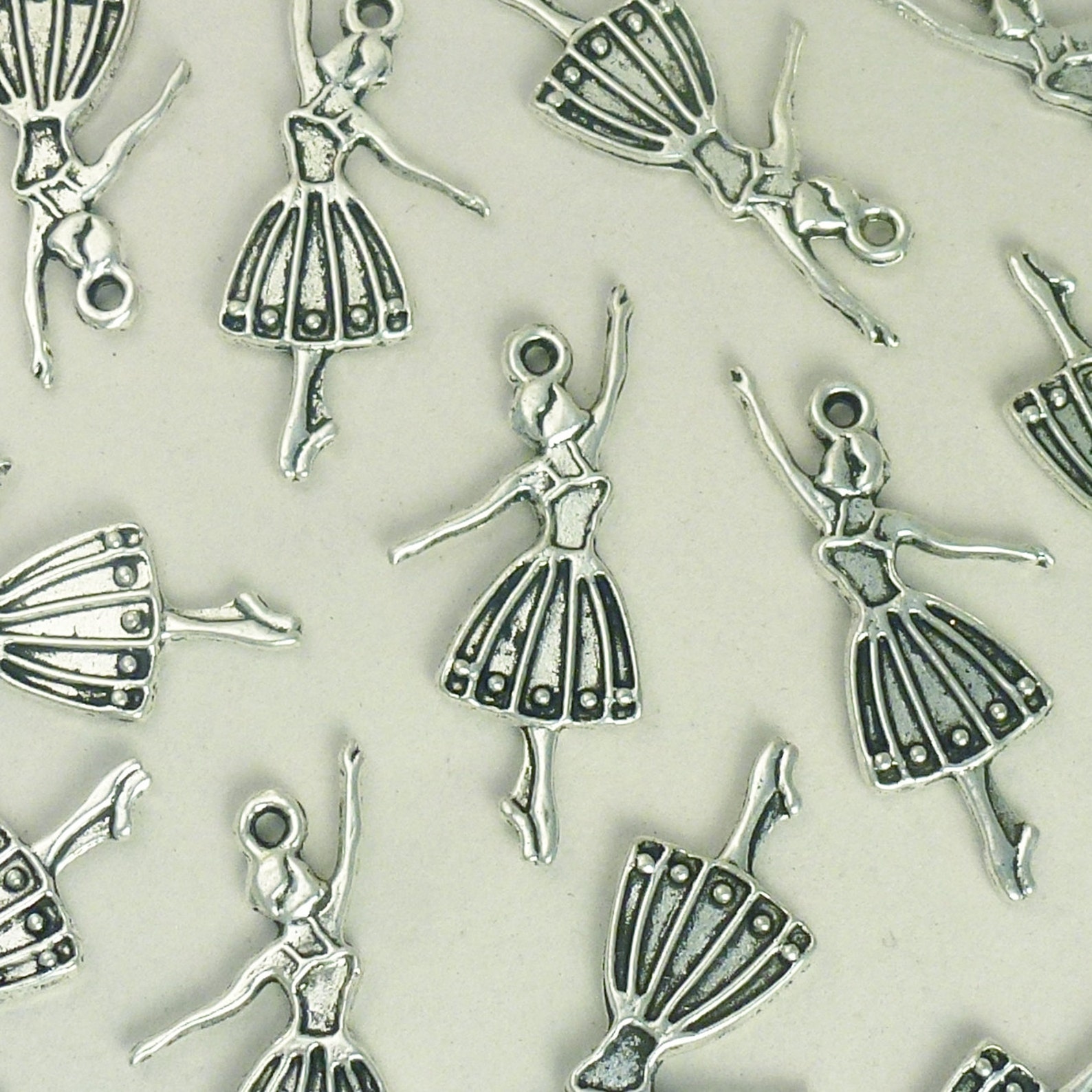 bulk 60 ballerina charm ballet silver by tijc sp1015b