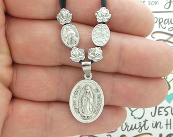 1 Our Lady of Guadalupe Medal Necklace Silver by TIJC SP6076N