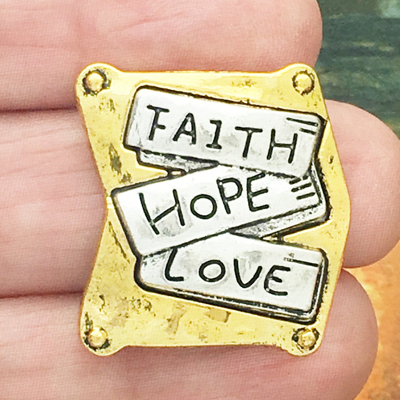 2 Faith Hope Love Charm Bracelet Connector by TIJC SP0708 Etsy