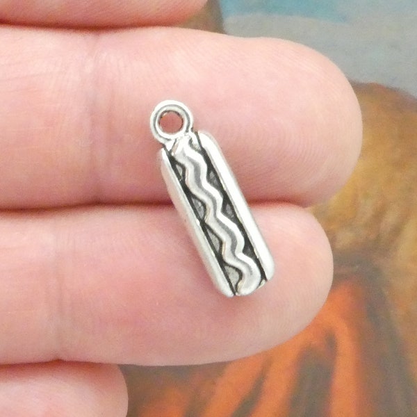 6 Hot Dog Charm Silver by TIJC SP2023