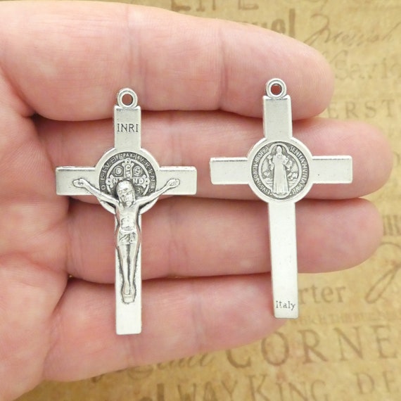 2 Copper Crucifix Cross Charm Rosary Parts by TIJC SP1911
