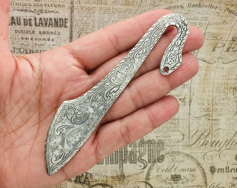 2 Shepherd Hook Silver Unique Bookmark by TIJC SP0051