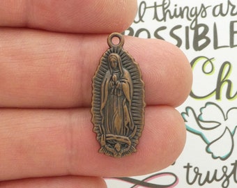 5 Oval Copper Our Lady of Guadalupe Medal by TIJC SP2225