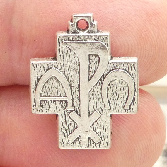Alpha omega deals cross pendant