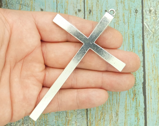 1 Large Silver Cross Pendant By TIJC SP1756 Etsy 1 large silver cross pendant by tijc sp1756 etsy