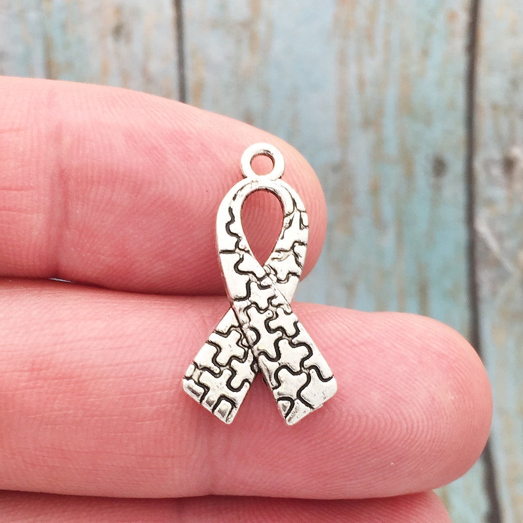 BULK 30 Autism Awareness Charm Silver by TIJC SP1071B - Etsy