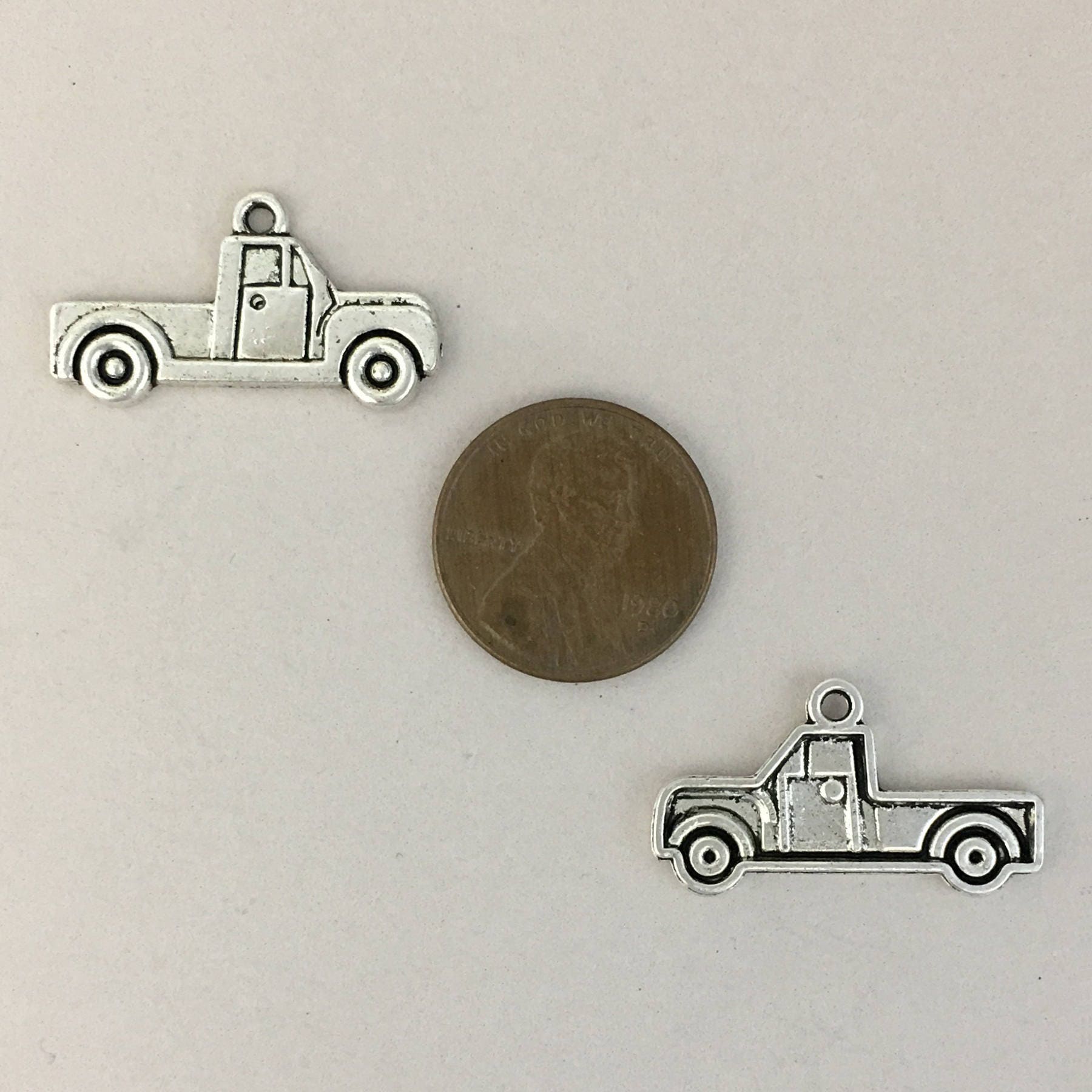 8 Pickup Truck Charm Silver by TIJC SP0597 | Etsy