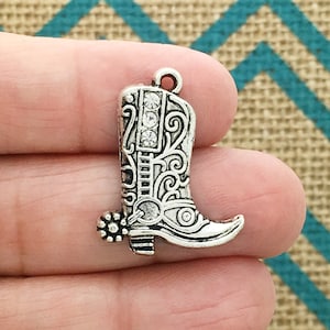 5 Silver Cowboy Boot Charm by TIJC SP1028