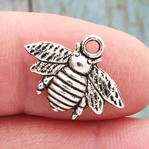 6 Honey Bee Charm Silver by TIJC SP1725 Etsy Ireland