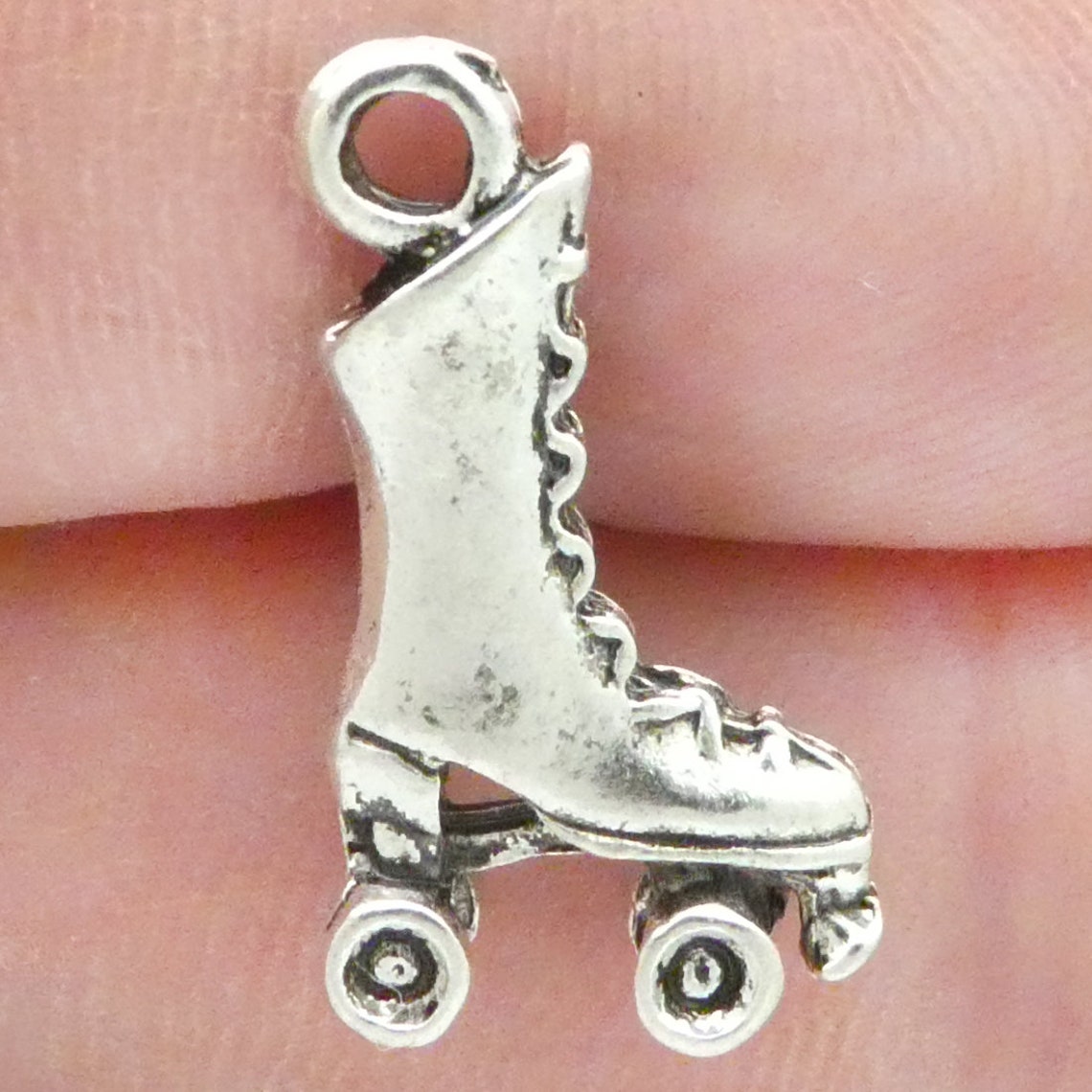 BULK 16 Roller Skate Charm Silver 20x12mm by TIJC SP0897B Etsy