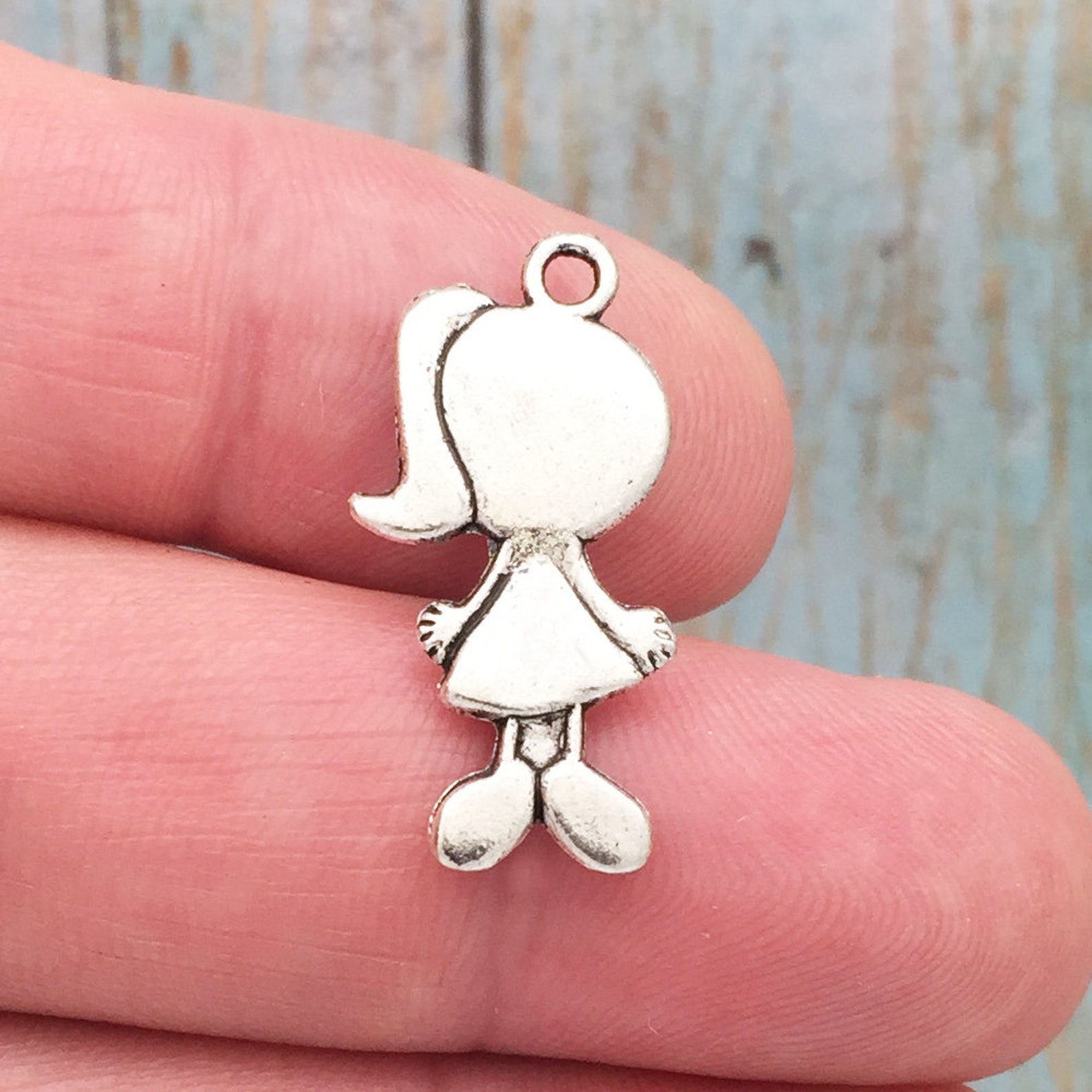 10 Little Girl Charm Silver by TIJC SP0666 Etsy
