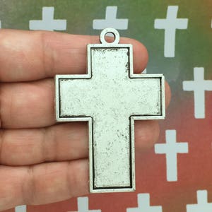 2 Silver Cross Charm Pendant by TIJC SP1291 image 2