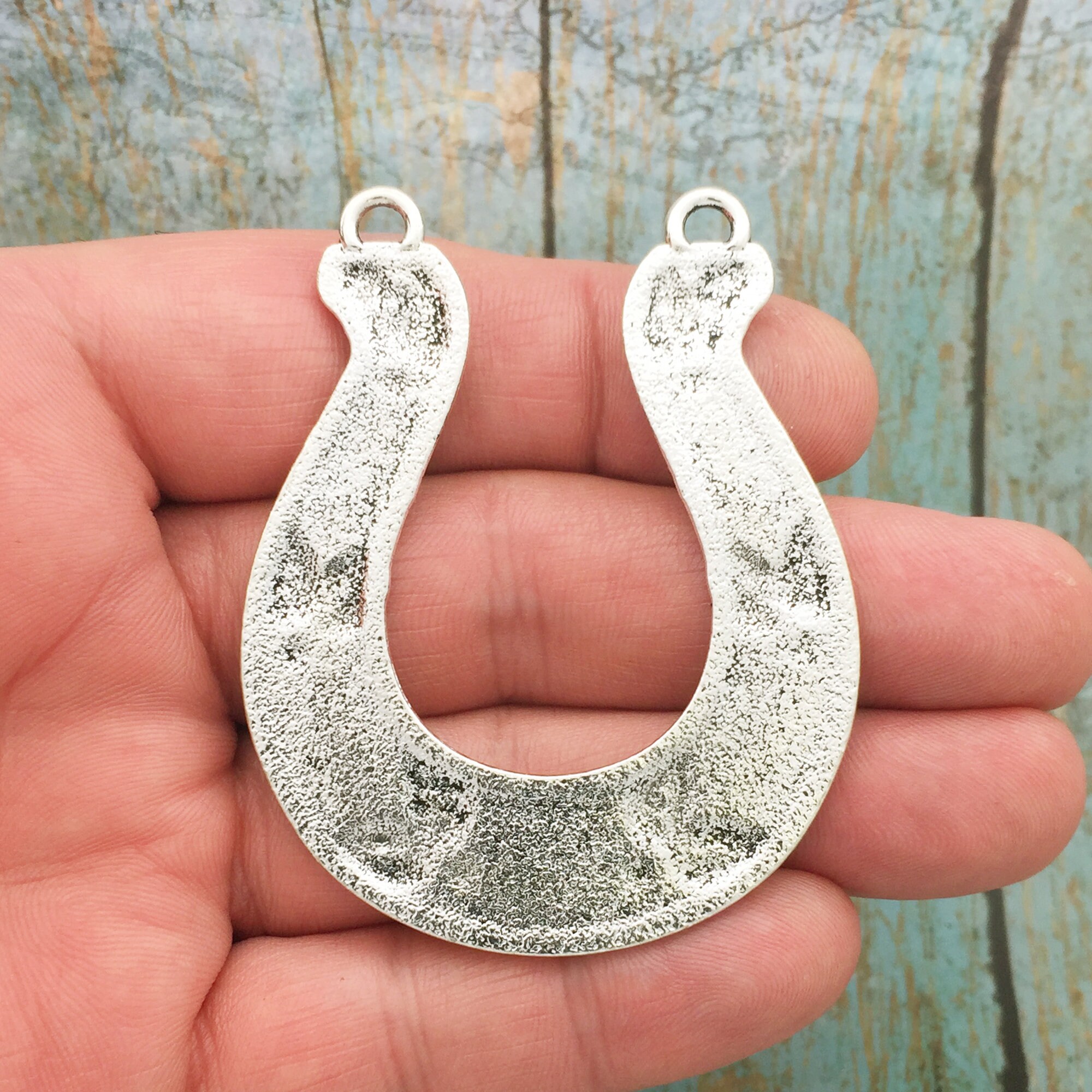 1 Turquoise Horseshoe Pendant Silver by TIJC SP1626 - Etsy