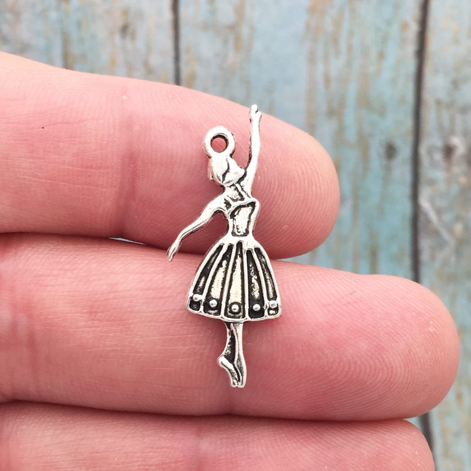 bulk 60 ballerina charm ballet silver by tijc sp1015b