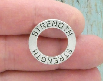 5 Affirmation Circle Strength Charm by TIJC SP1157