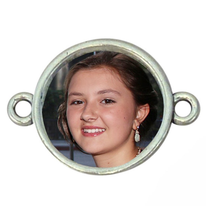 BULK 25 Silver Photo Charm Round by TIJC SP1215B