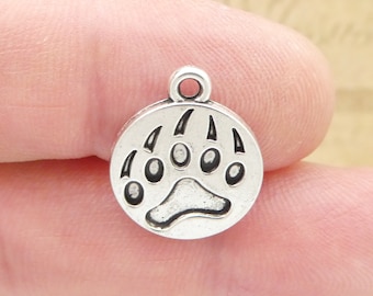 10Pcs Zinc Alloy Bear's paw print Charms Pendants 15x15mm 1A1913 10Pcs Zinc Alloy Bear's paw print Charms Pendants 15x15mm 1A1913