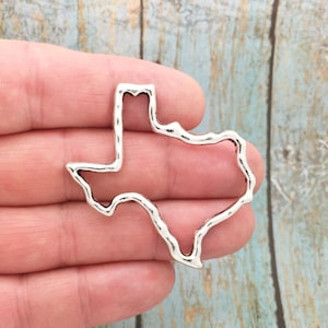 BULK 8 Silver Texas Charm Pendant by TIJC SP1083B