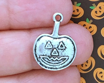 BULK 60 Silver Pumpkin Charm by TIJC SP0440B