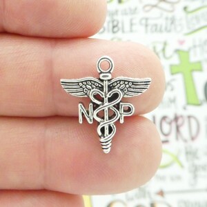 6 NP Caduceus Medical Charm Silver by TIJC SP1984 - Etsy