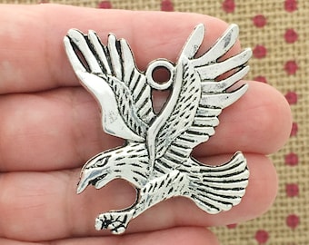 2 Silver Eagle Charm Pendant by TIJC SP0055