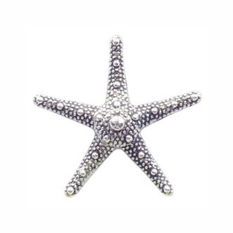 BULK 12 Silver Starfish Charm Pendant by TIJC SP0860B image 7