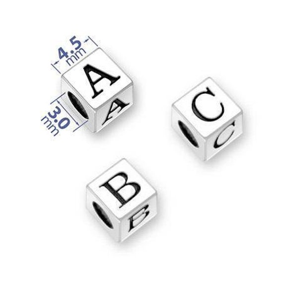 ABC Blocks Charm Sterling Silver, Made in the USA ABC Blocks Charm Sterling Silver, Made in the USA