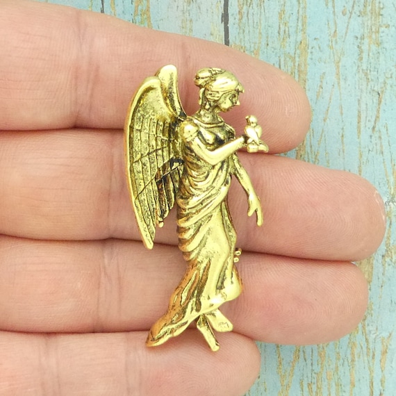 1 Gold Angel Brooch by TIJC SP1776 Etsy