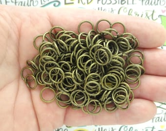 200 Bronze Open Jump Rings 10mm, 16 Gauge